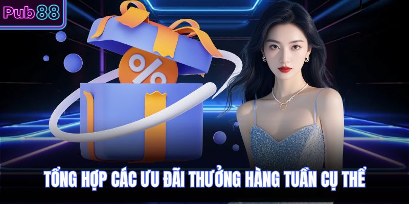 Tổng hợp các ưu đãi thưởng hàng tuần cụ thể